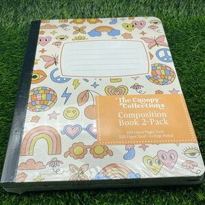 The Canopy Collection “Trippy Toons” 2-Pack Soft Cover Notebooks, NWT